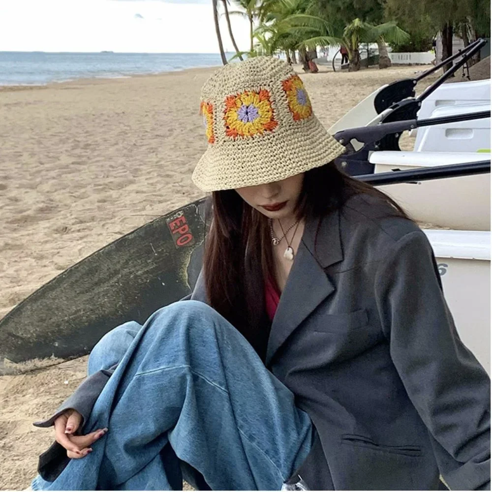 🔥HOST PICK🔥 Sunflower Straw Bucket Hat Foldable